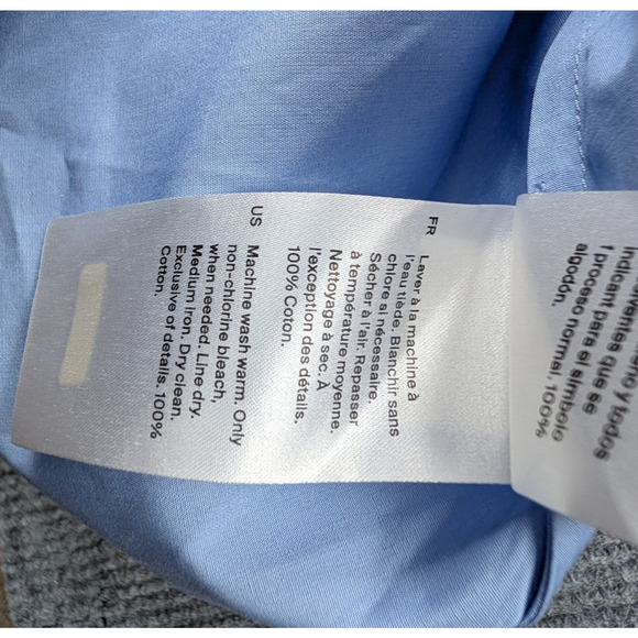 COS A Line Slip Dress Womens 12 Cotton Poplin Minimal Quiet Luxury Staple Preppy - Picture 7 of 10